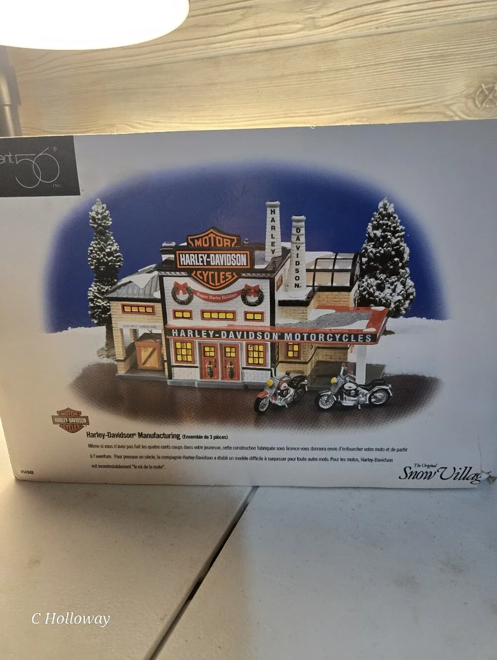 Dept 56 Snow Village Harley Davidson Building ***MISSING THE 2 MOTORCYCLES